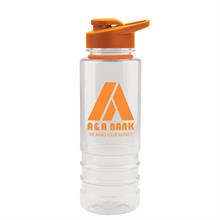 Admiral - 24 oz. Tritan™ Transparent Bottle with Drink thru lid and Accent collar